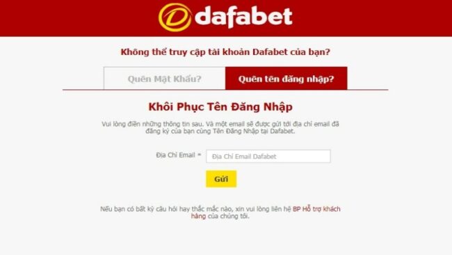 tài khoản dafabet bị khóa